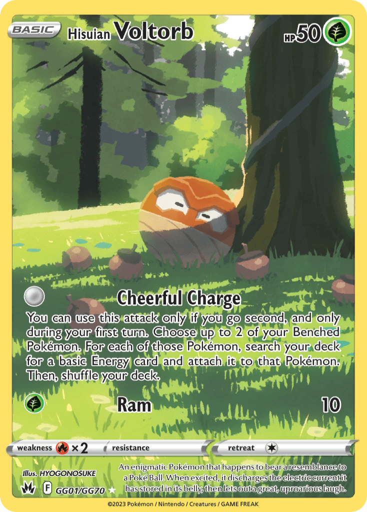 Hisuian Voltorb Crown Zenith Galarian Gallery card