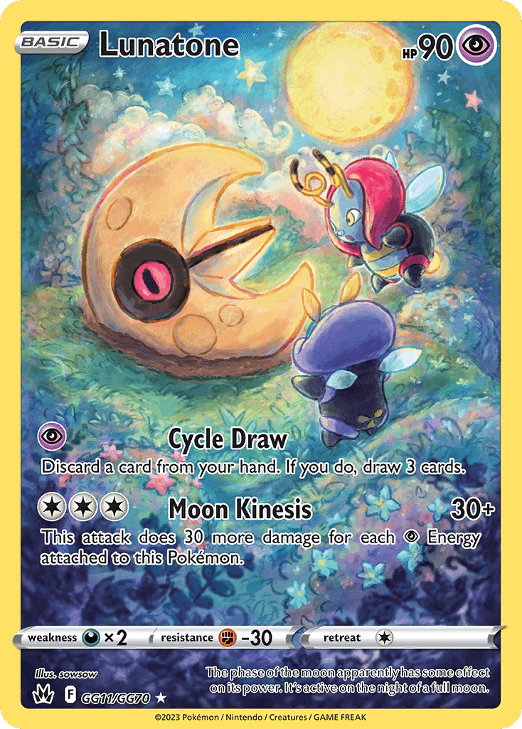 Lunatone Crown Zenith Galarian Gallery card