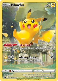 Pikachu Crown Zenith Galarian Gallery card