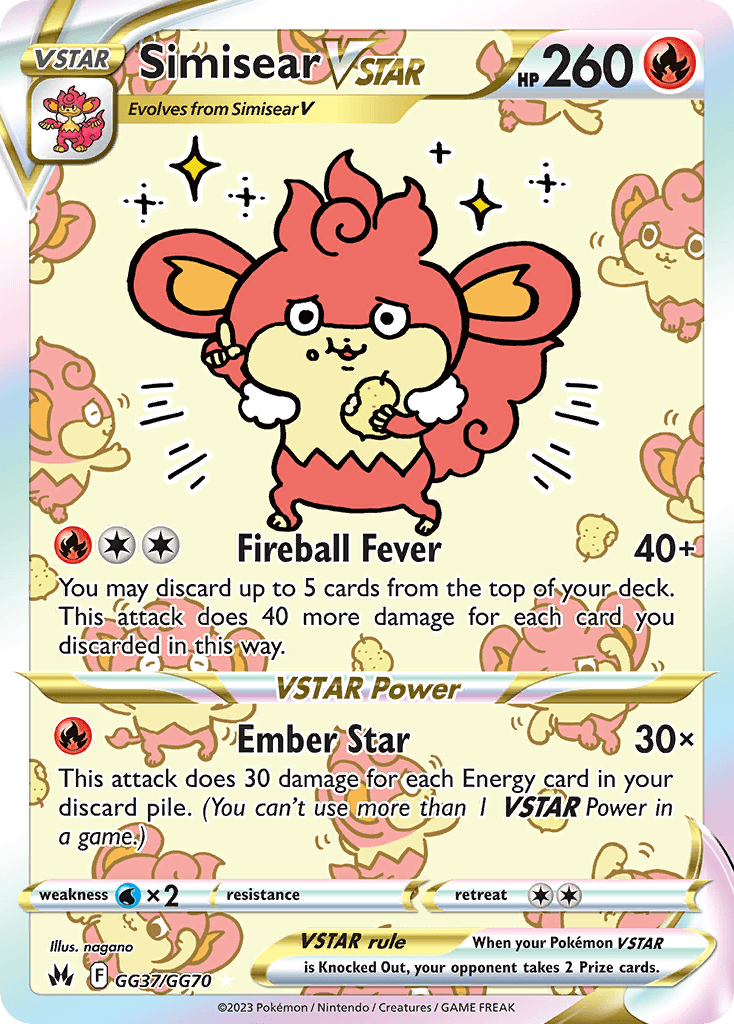 Simisear VSTAR Crown Zenith Galarian Gallery card