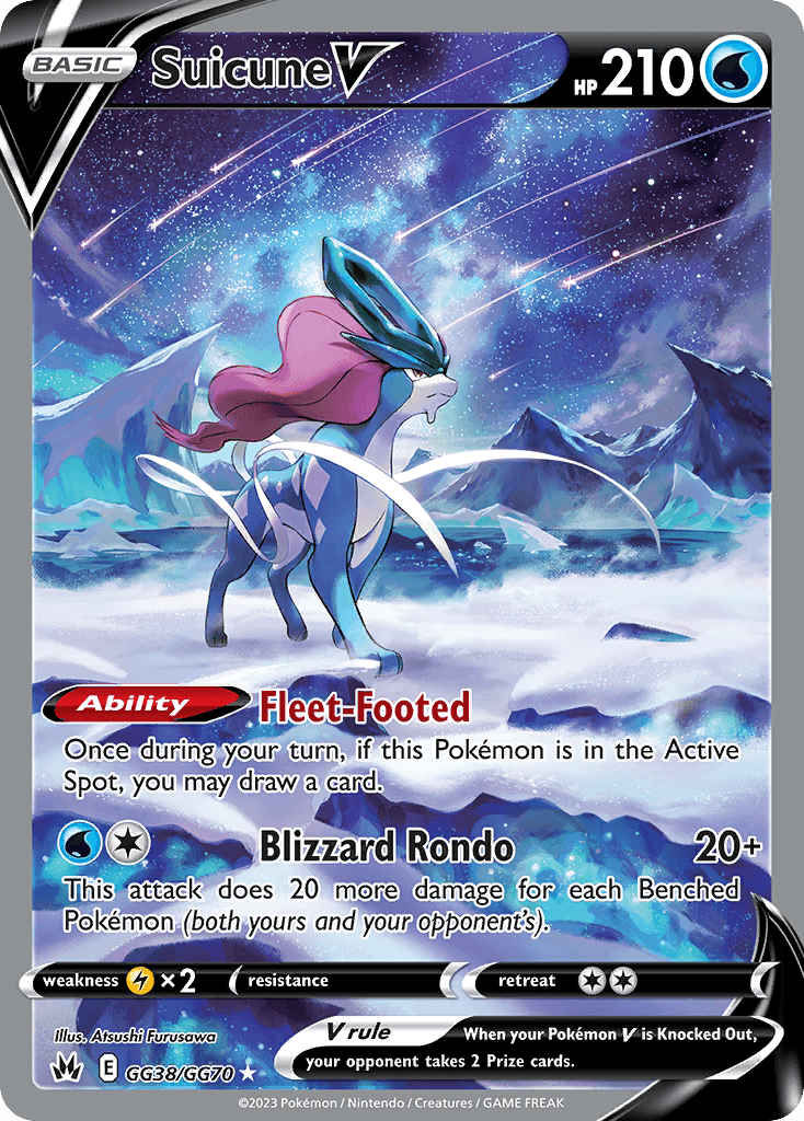 Suicune V Crown Zenith Galarian Gallery card