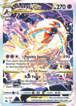 Deoxys VSTAR Crown Zenith Galarian Gallery card