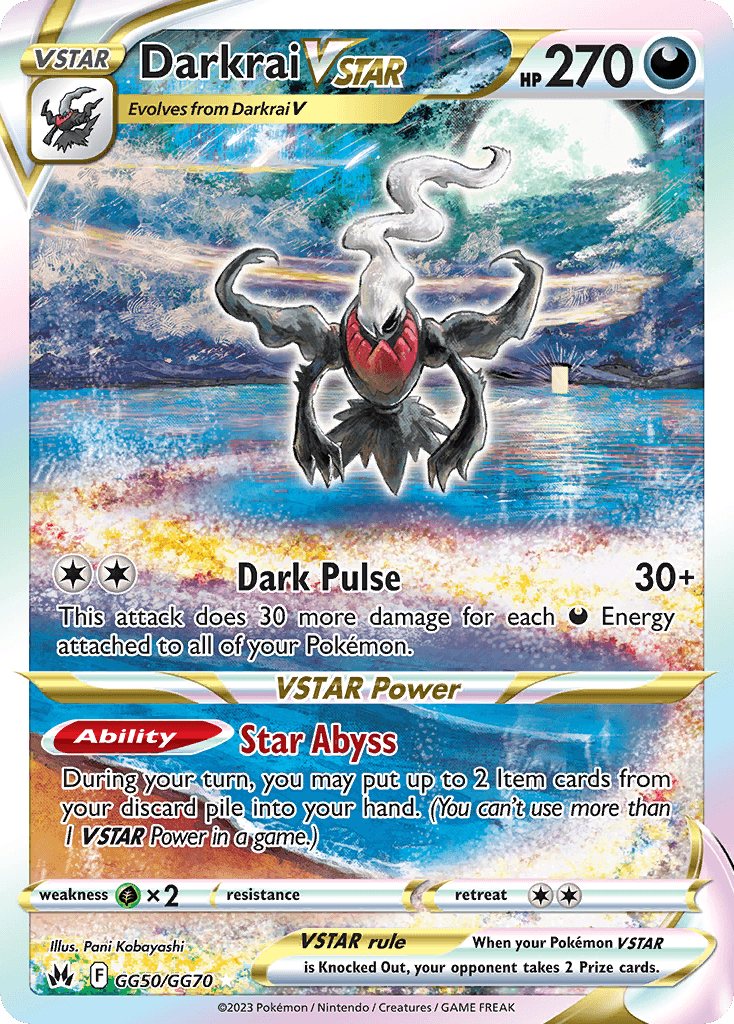Darkrai VSTAR Crown Zenith Galarian Gallery card