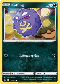 Koffing Rebel Clash card