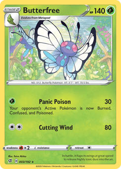 Butterfree Rebel Clash card