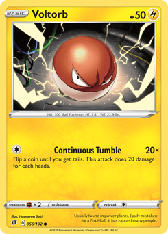 Voltorb Rebel Clash card