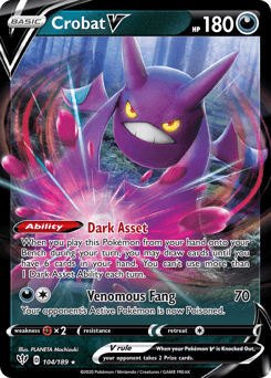 Crobat V Darkness Ablaze card