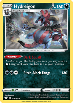 Hydreigon Darkness Ablaze card