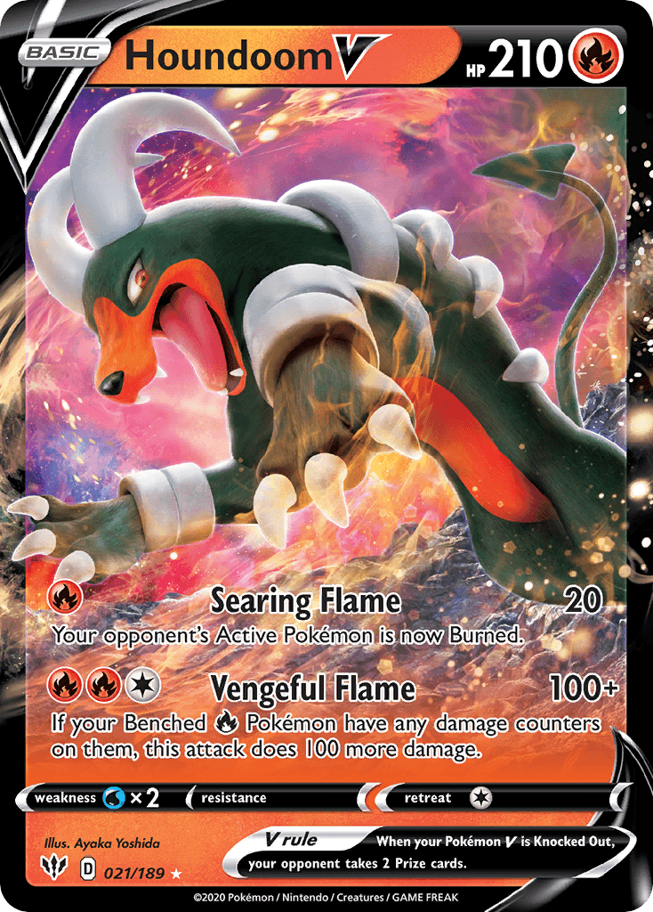 Houndoom V Darkness Ablaze card