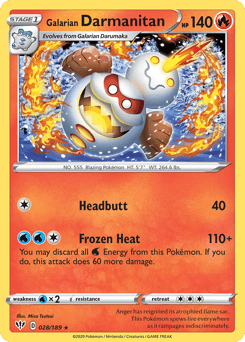 Galarian Darmanitan Darkness Ablaze card