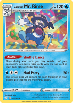Galarian Mr. Rime Darkness Ablaze card