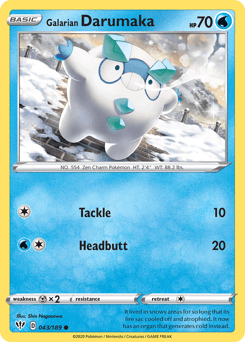 Galarian Darumaka Darkness Ablaze card