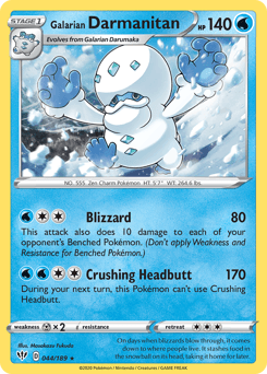 Galarian Darmanitan Darkness Ablaze card