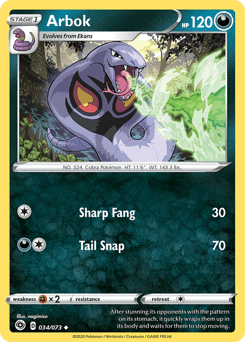 Arbok Champion's Path card