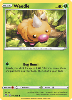 Weedle Vivid Voltage card