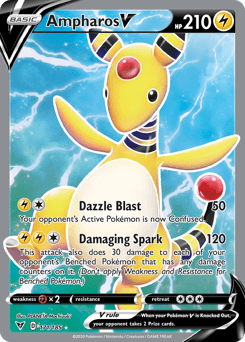 Ampharos V Vivid Voltage card