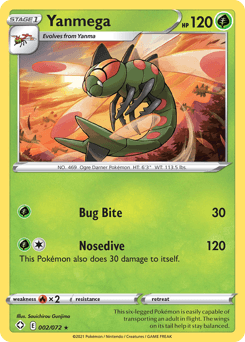 Yanmega Shining Fates card