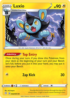 Luxio Shining Fates card