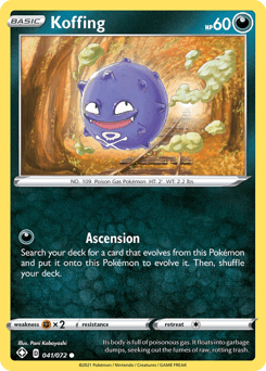 Koffing Shining Fates card