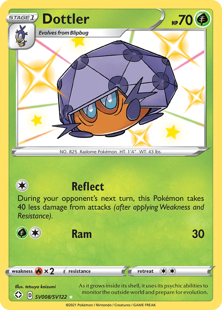 Dottler Shining Fates Shiny Vault card