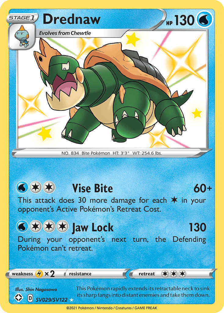 Drednaw Shining Fates Shiny Vault card