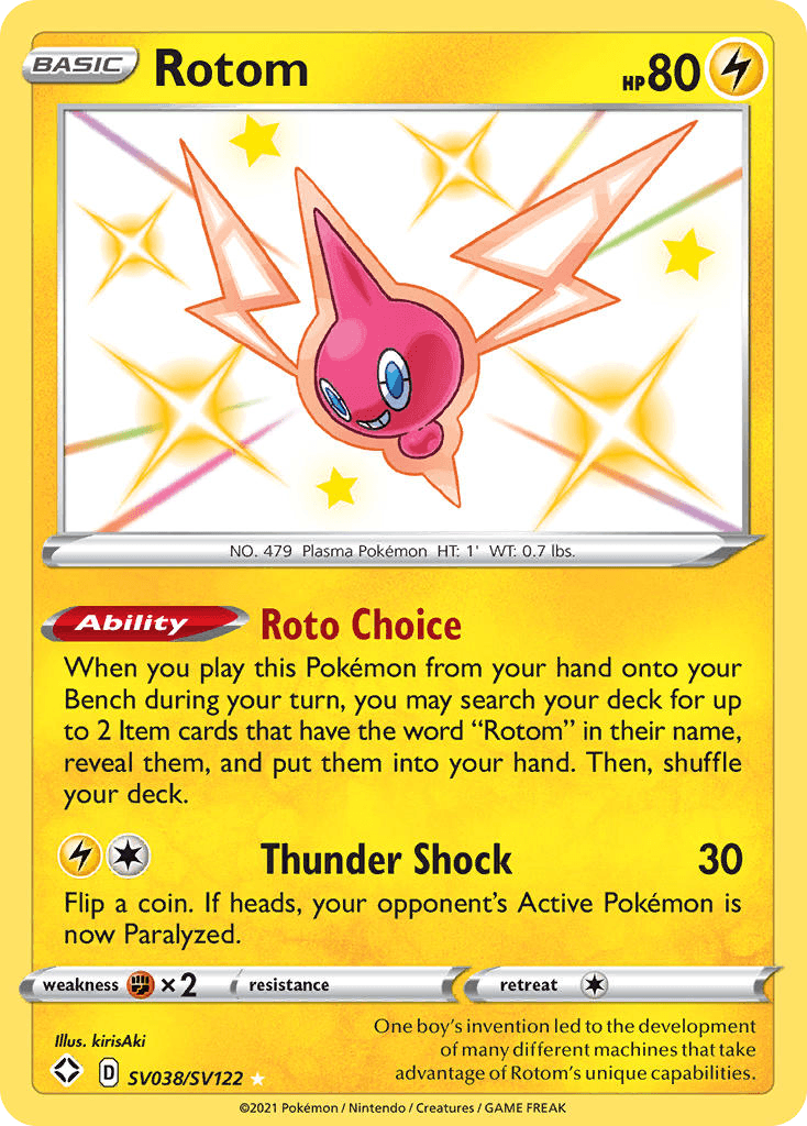 Rotom Shining Fates Shiny Vault card