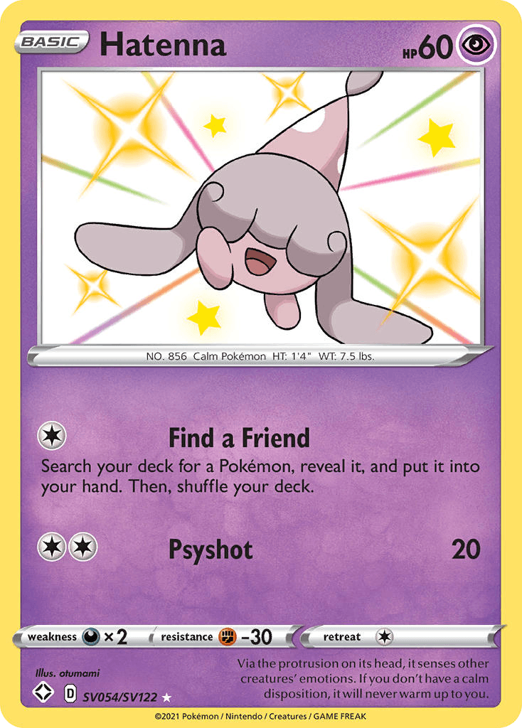 Hatenna Shining Fates Shiny Vault card