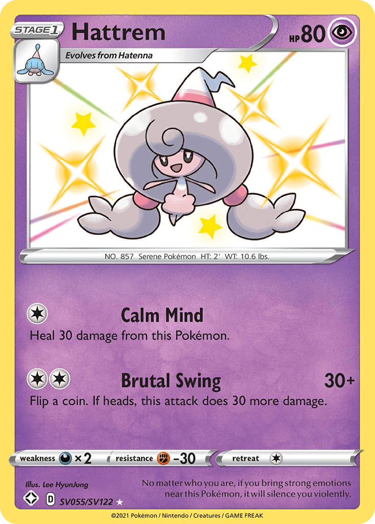 Hattrem Shining Fates Shiny Vault card