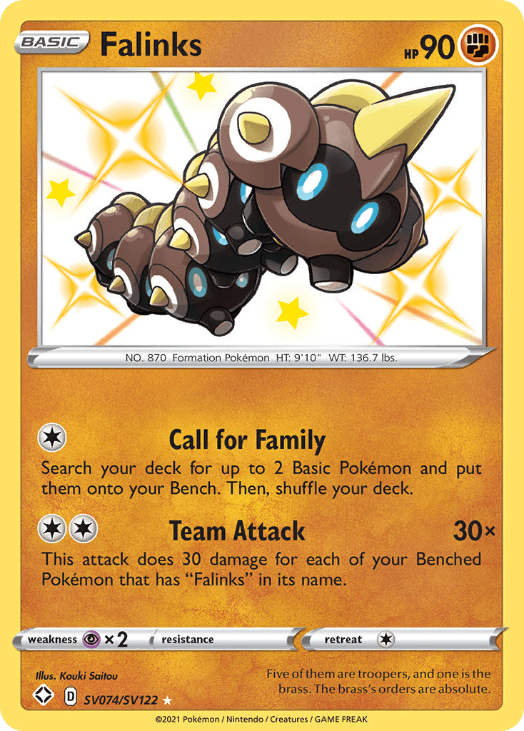 Falinks Shining Fates Shiny Vault card