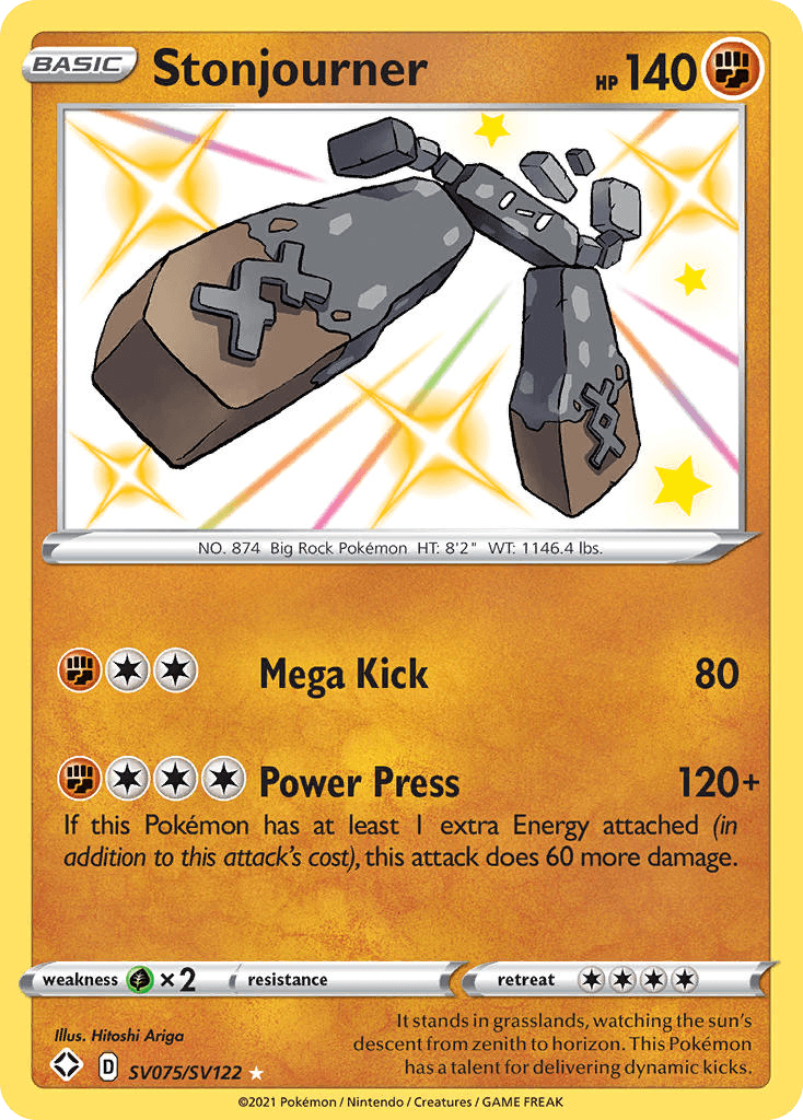 Stonjourner Shining Fates Shiny Vault card