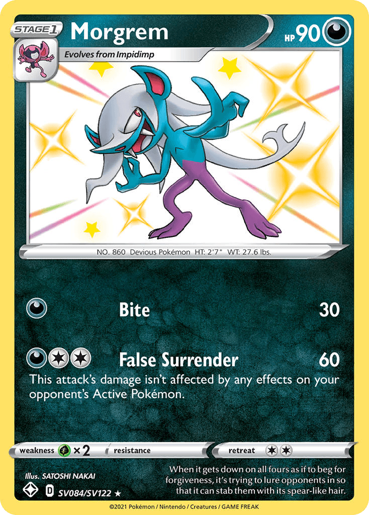 Morgrem Shining Fates Shiny Vault card