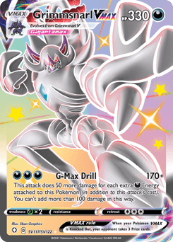 Grimmsnarl VMAX Shining Fates Shiny Vault card