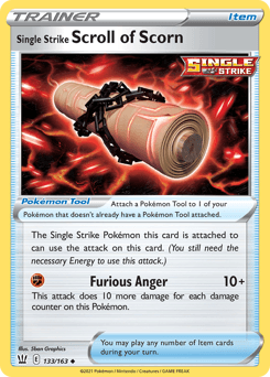 Single Strike Scroll of Scorn Battle Styles card