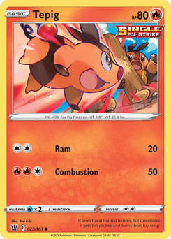 Tepig Battle Styles card