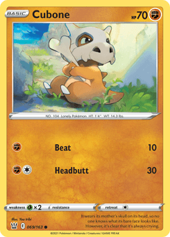 Cubone Battle Styles card