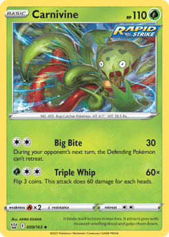 Carnivine Battle Styles card