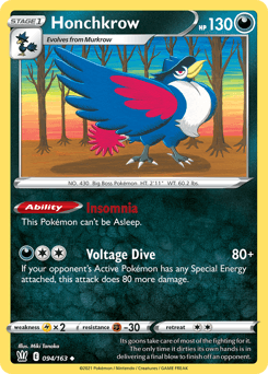 Honchkrow Battle Styles card
