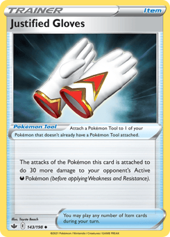 Justified Gloves Chilling Reign card