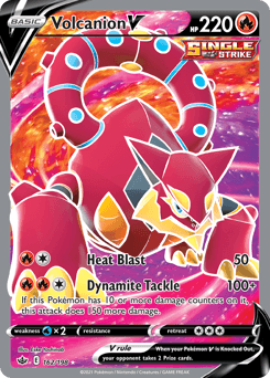 Volcanion V Chilling Reign card