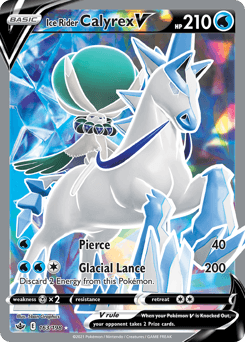Ice Rider Calyrex V Chilling Reign card