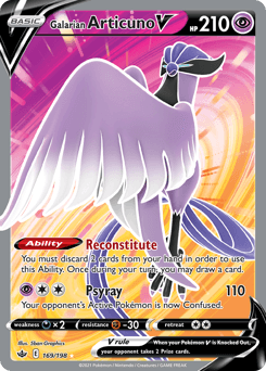 Galarian Articuno V Chilling Reign card