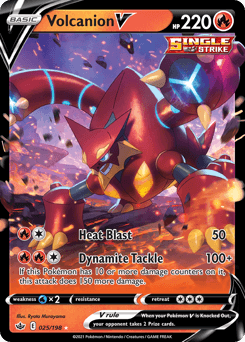 Volcanion V Chilling Reign card