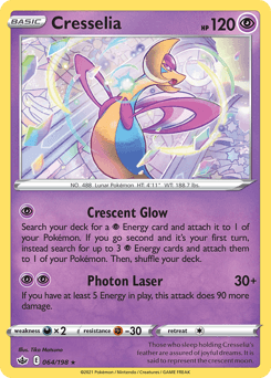 Cresselia Chilling Reign card