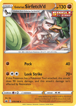 Galarian Sirfetch'd Chilling Reign card