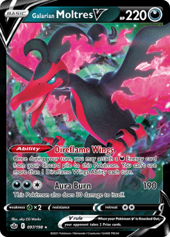 Galarian Moltres V Chilling Reign card