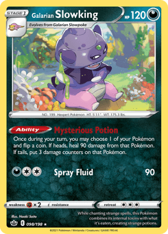 Galarian Slowking Chilling Reign card