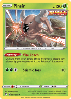 Pinsir Evolving Skies card
