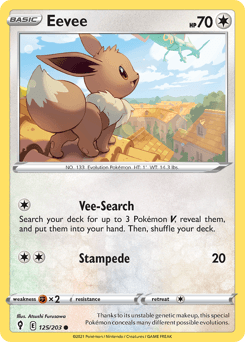 Eevee Evolving Skies card