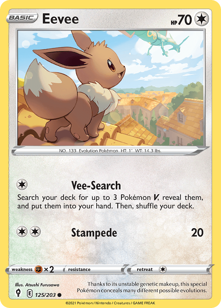 Eevee Evolving Skies card