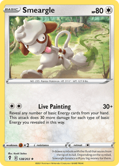 Smeargle Evolving Skies card